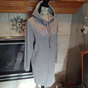 Calvin Klein Hooded Small Sweatshirt Dress!